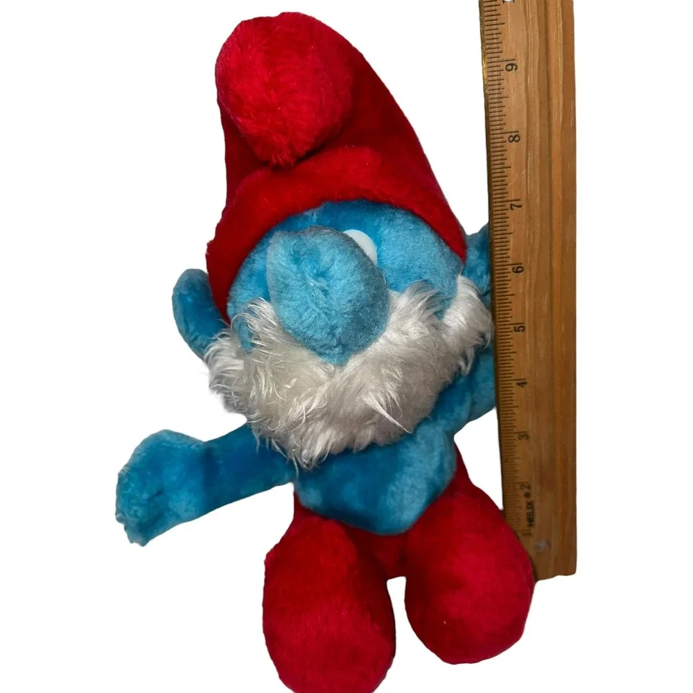 1979‎ Vintage Papa Smurf With Beard Plush Doll 8